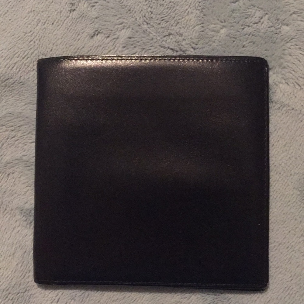 BLACK LEATHER MENS WALLET- EDWARDS